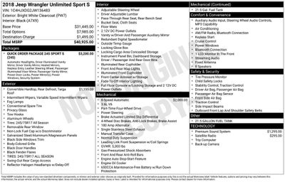 2018 Jeep Wrangler Unlimited Sport S