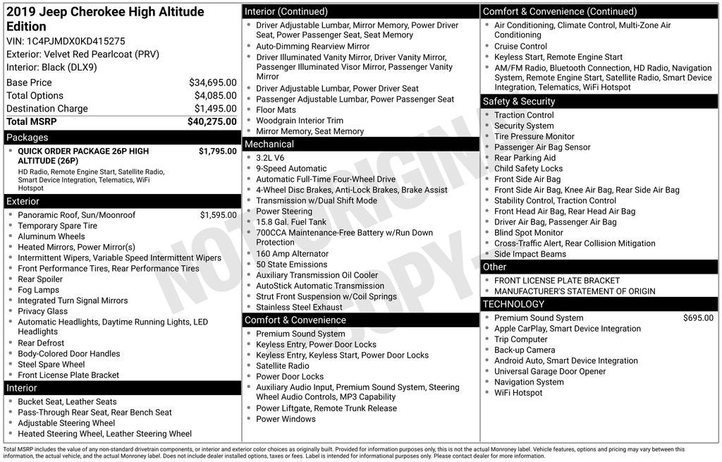 2019 Jeep Cherokee Limited