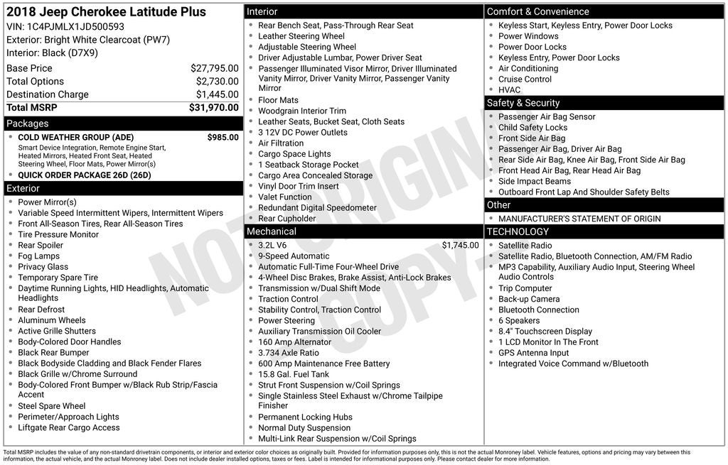 2018 Jeep Cherokee Latitude Plus