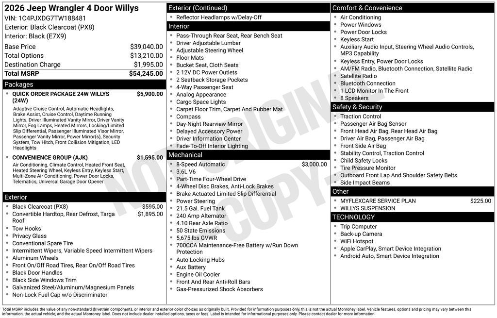 2026 Jeep Wrangler Willys