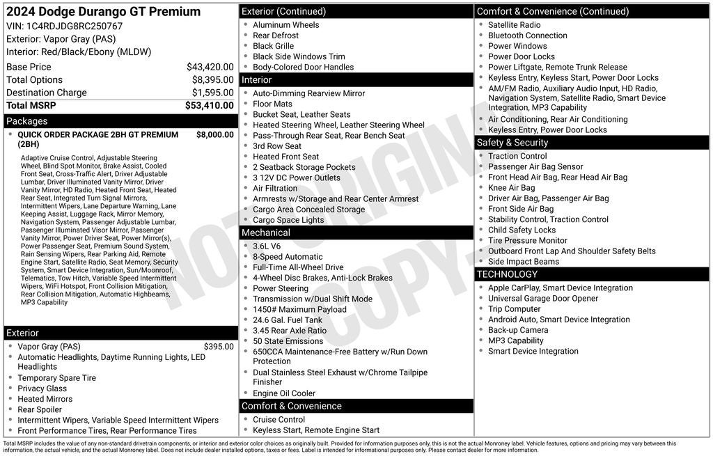 2024 Dodge Durango GT Premium