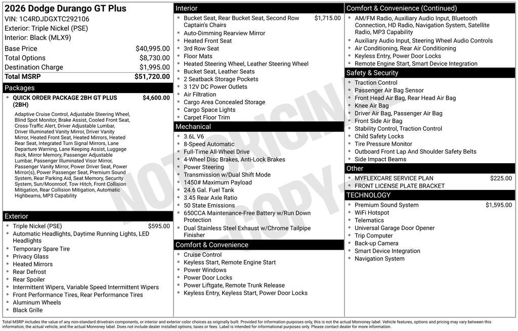 2026 Dodge Durango GT Plus