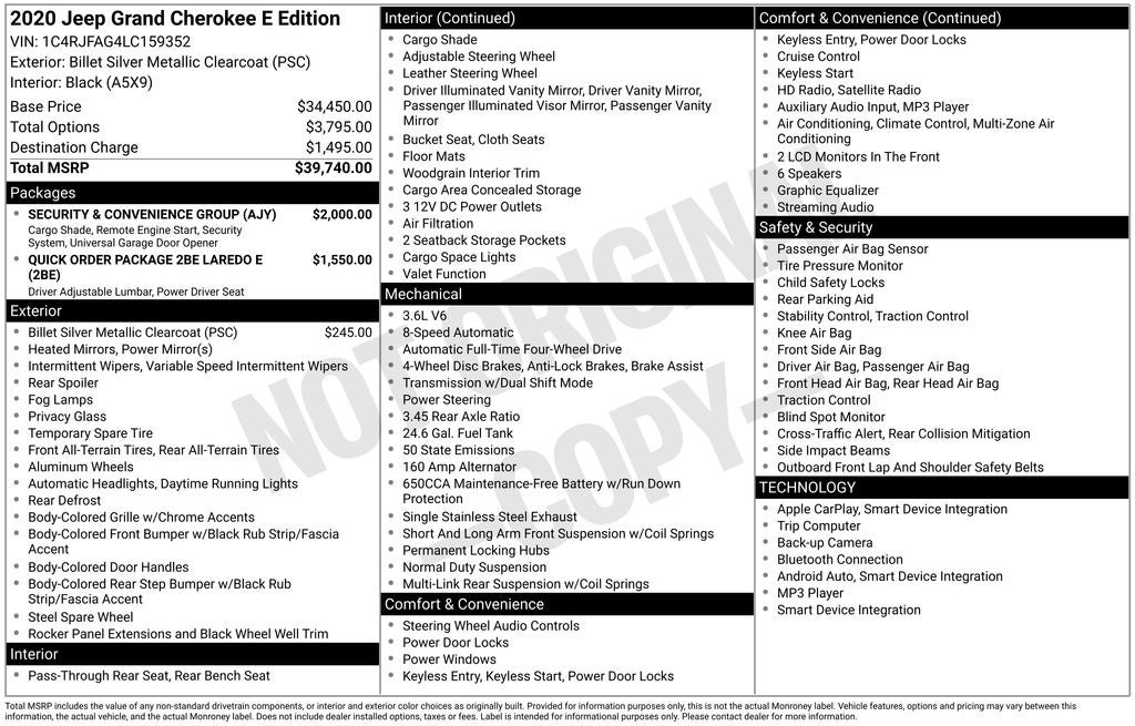 2020 Jeep Grand Cherokee Laredo E