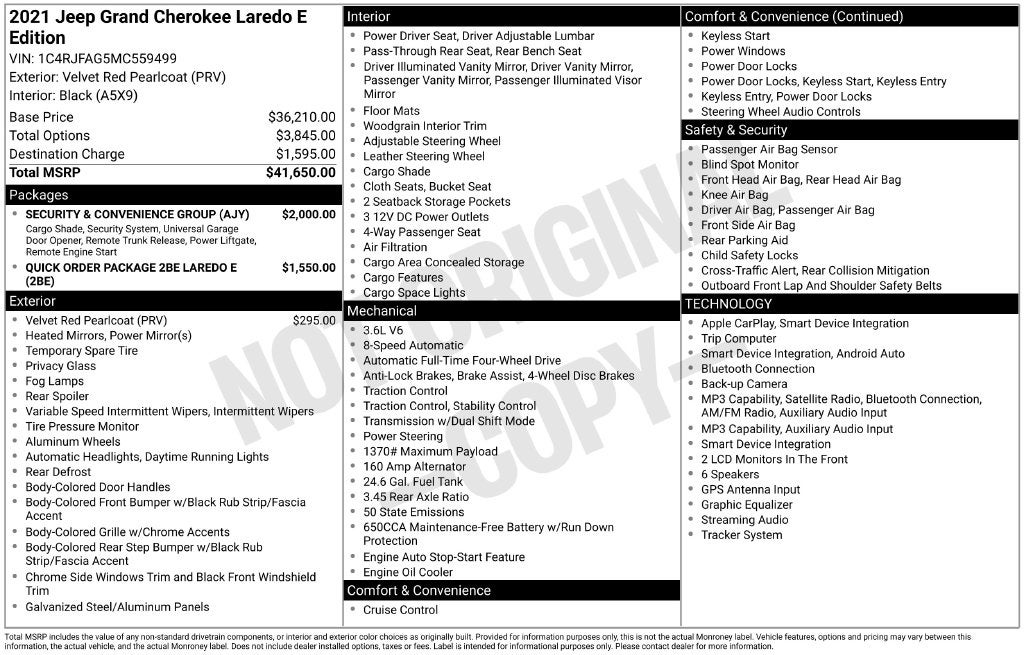 2021 Jeep Grand Cherokee Laredo E