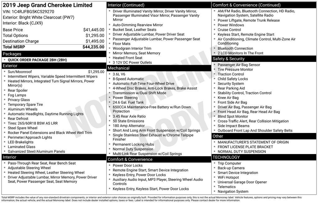2019 Jeep Grand Cherokee Limited