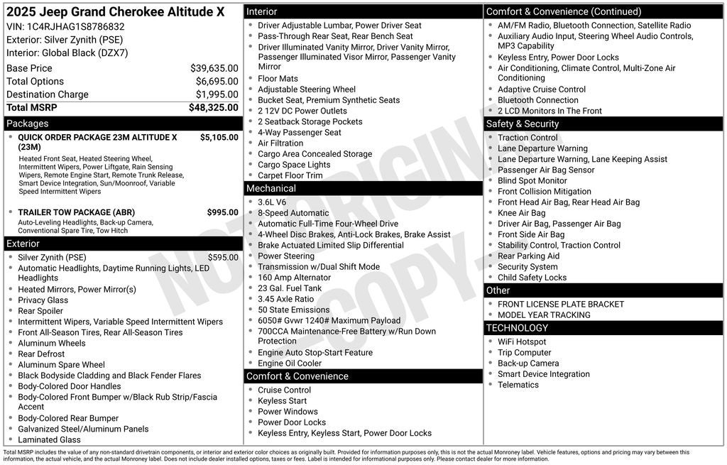 2025 Jeep Grand Cherokee Altitude X
