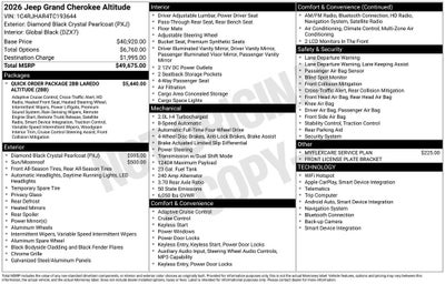 2026 Jeep Grand Cherokee Laredo Altitude