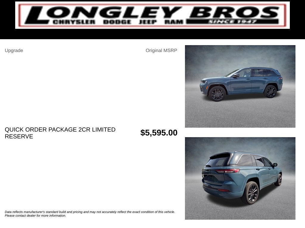 2026 Jeep Grand Cherokee Limited Reserve