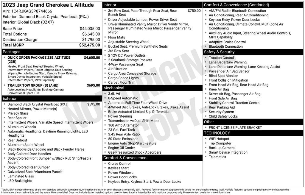 2023 Jeep Grand Cherokee L Altitude