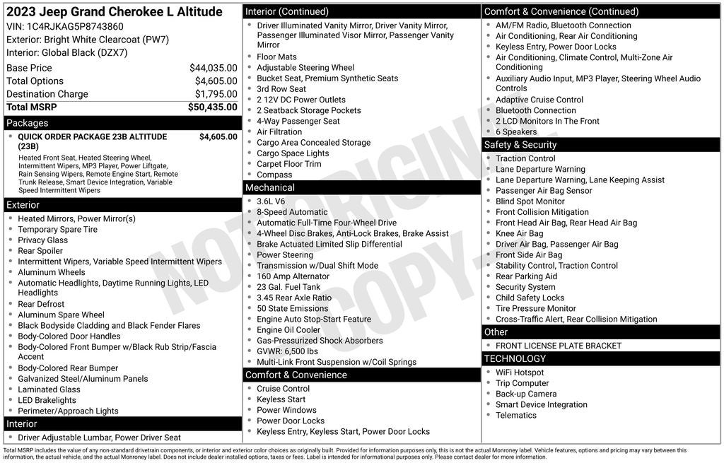 2023 Jeep Grand Cherokee L Altitude