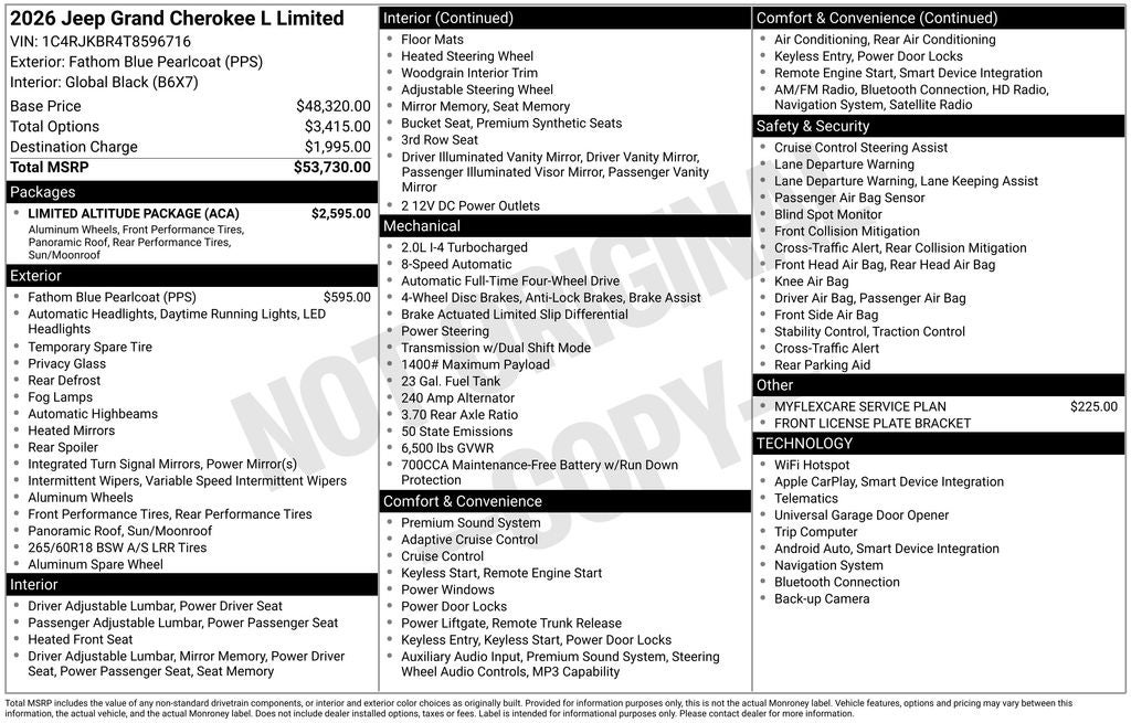 2026 Jeep Grand Cherokee L Limited