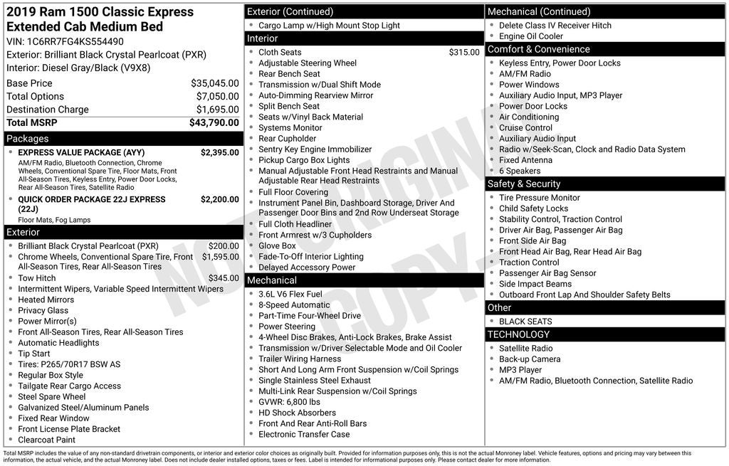 2019 RAM 1500 Classic Express
