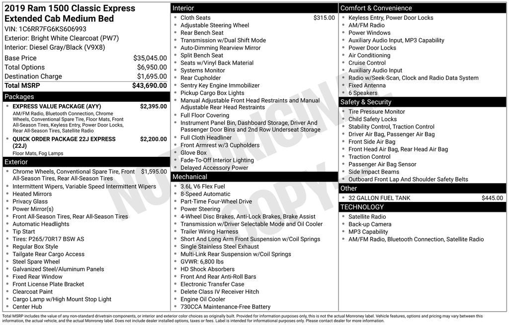 2019 RAM 1500 Classic Express