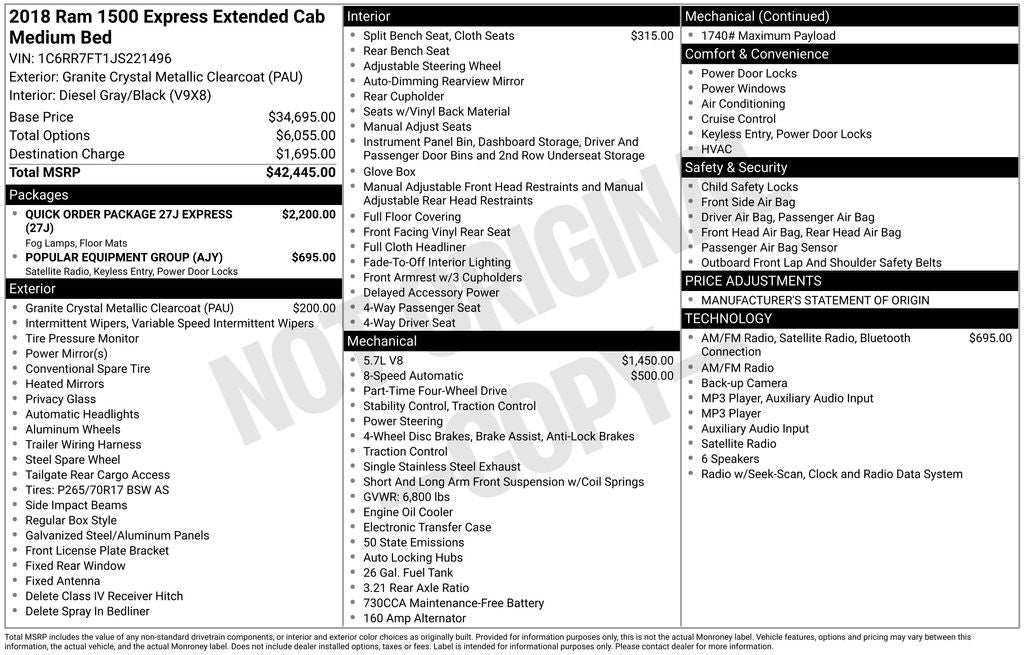 2018 RAM 1500 Express