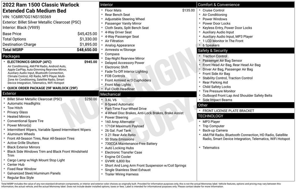 2022 RAM 1500 Classic Warlock