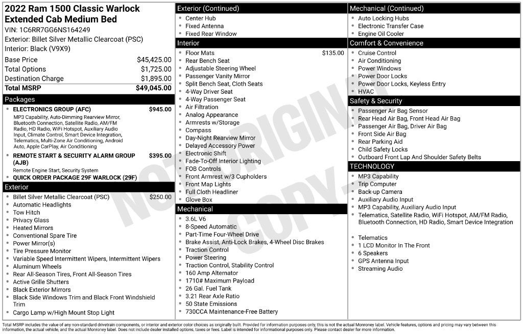 2022 RAM 1500 Classic Warlock