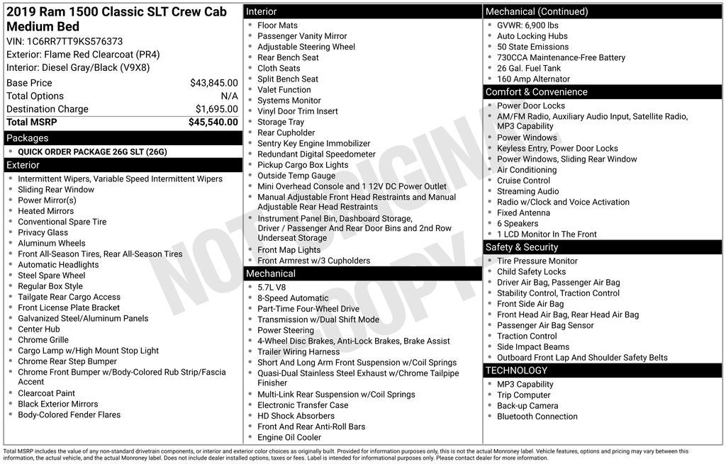 2019 RAM 1500 Classic SLT