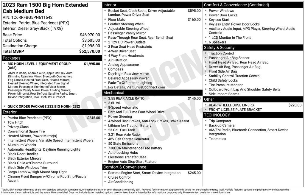 2023 RAM 1500 Big Horn/Lone Star