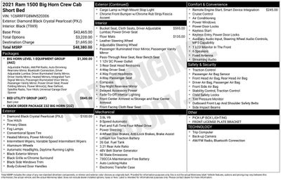 2021 RAM 1500 Big Horn/Lone Star