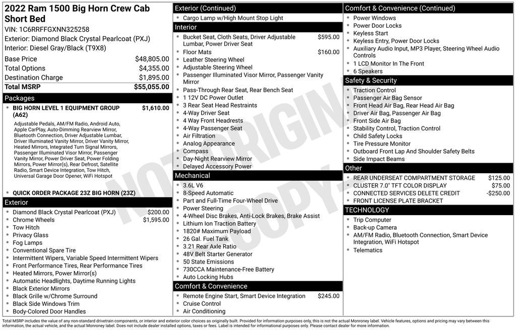 2022 RAM 1500 Big Horn/Lone Star