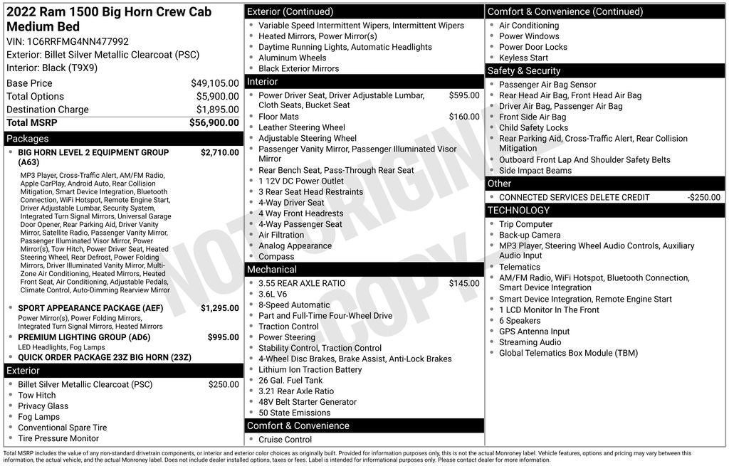 2022 RAM 1500 Big Horn/Lone Star