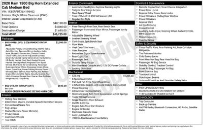 2020 RAM 1500 Big Horn/Lone Star