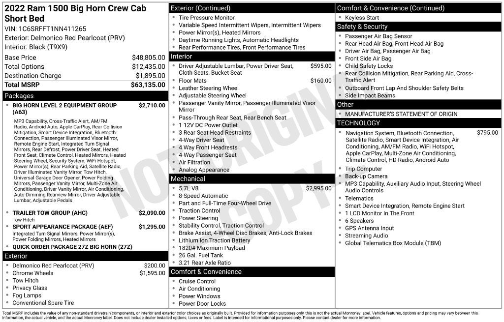 2022 RAM 1500 Big Horn/Lone Star