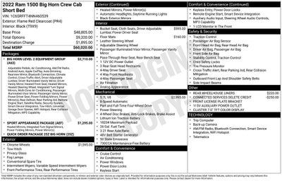 2022 RAM 1500 Big Horn/Lone Star