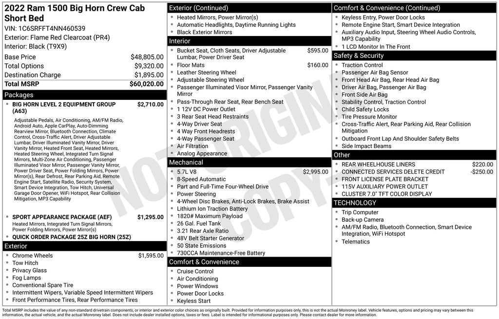 2022 RAM 1500 Big Horn/Lone Star