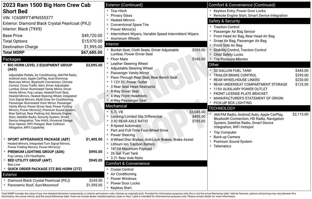 2023 RAM 1500 Big Horn/Lone Star
