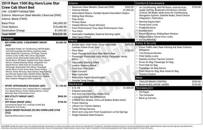 2019 RAM 1500 Big Horn/Lone Star