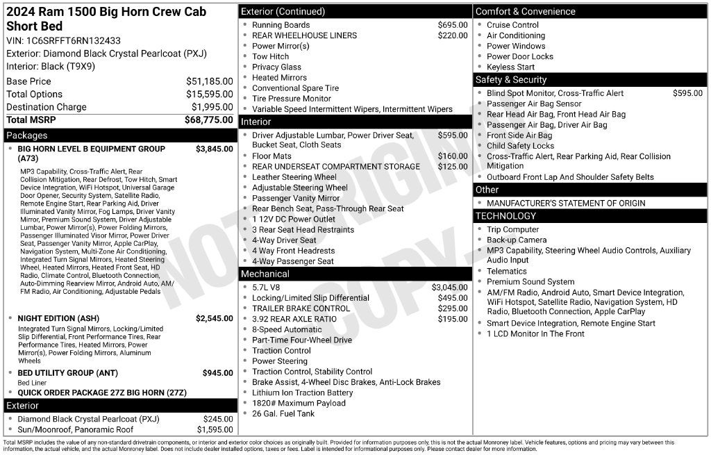 2024 RAM 1500 Big Horn/Lone Star