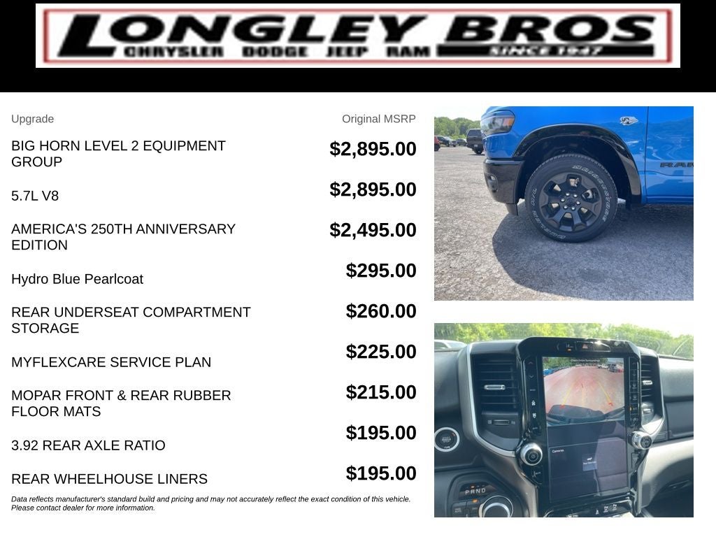 2026 RAM 1500 Big Horn/Lone Star