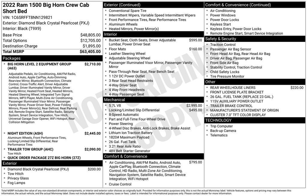 2022 RAM 1500 Big Horn/Lone Star