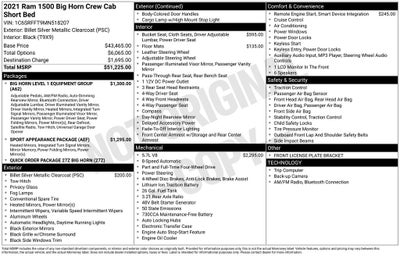 2021 RAM 1500 Big Horn/Lone Star