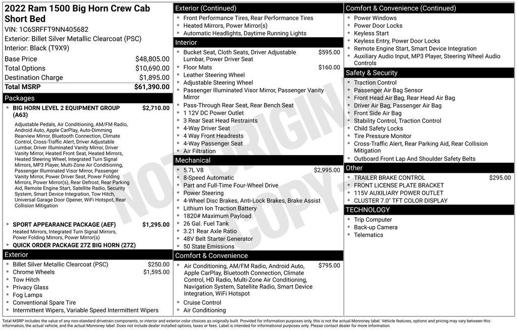 2022 RAM 1500 Big Horn/Lone Star