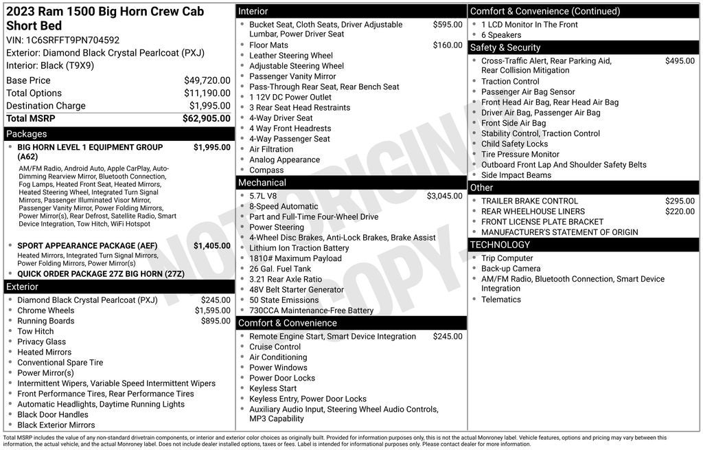 2023 RAM 1500 Big Horn/Lone Star