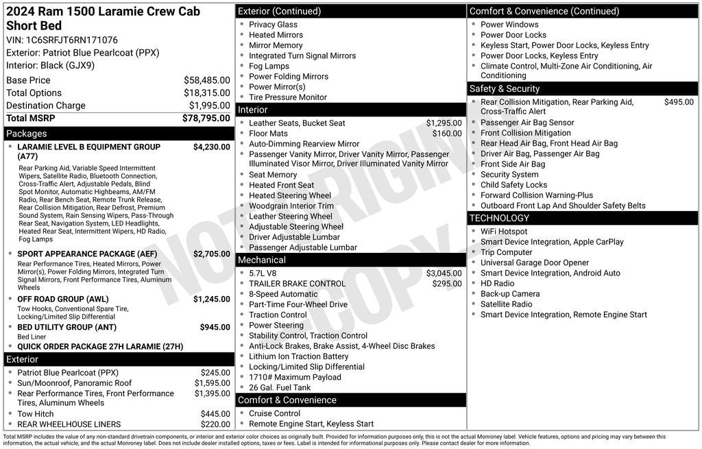 2024 RAM 1500 Laramie