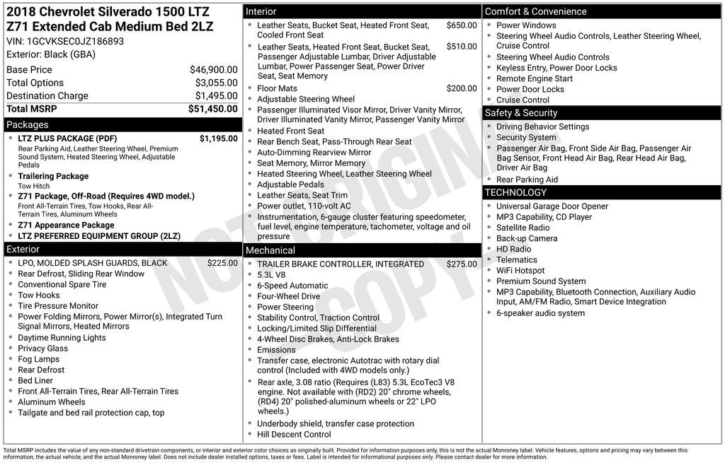 2018 Chevrolet Silverado 1500 LTZ 2LZ