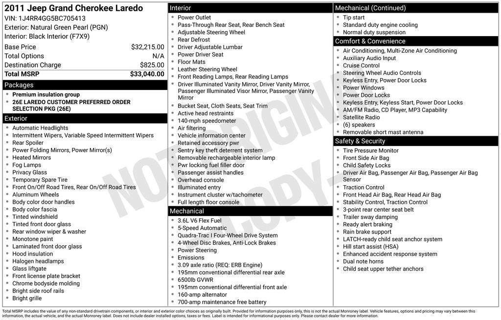 2011 Jeep Grand Cherokee Laredo