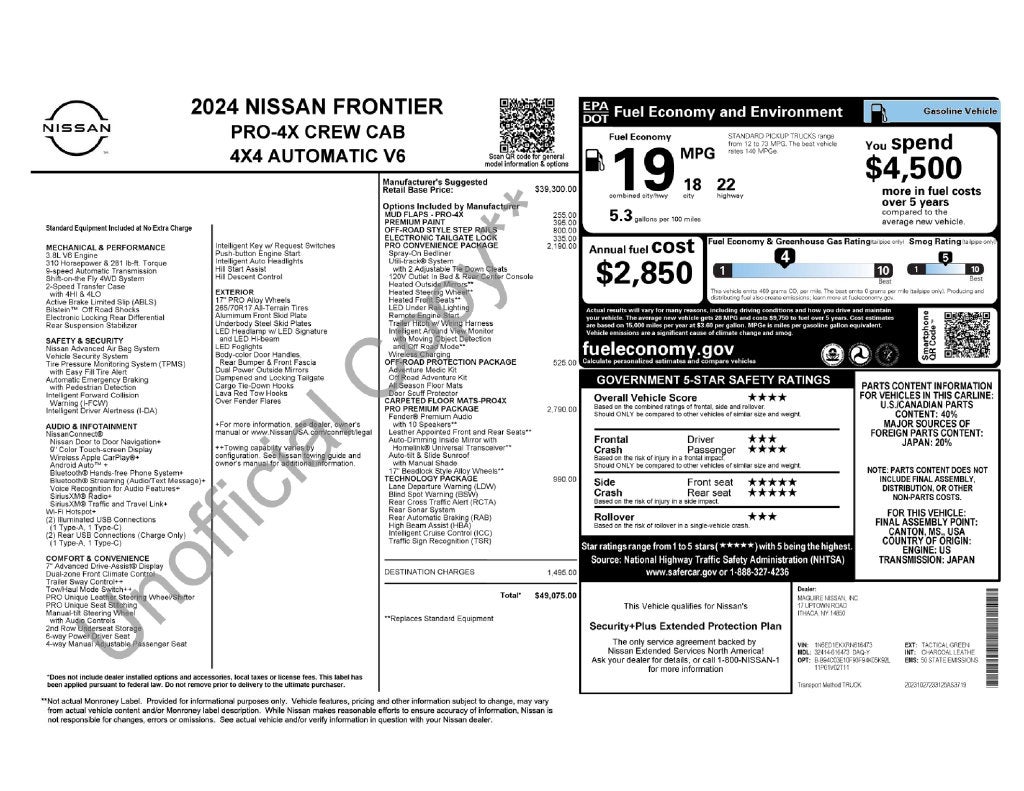 2024 Nissan Frontier PRO-4X