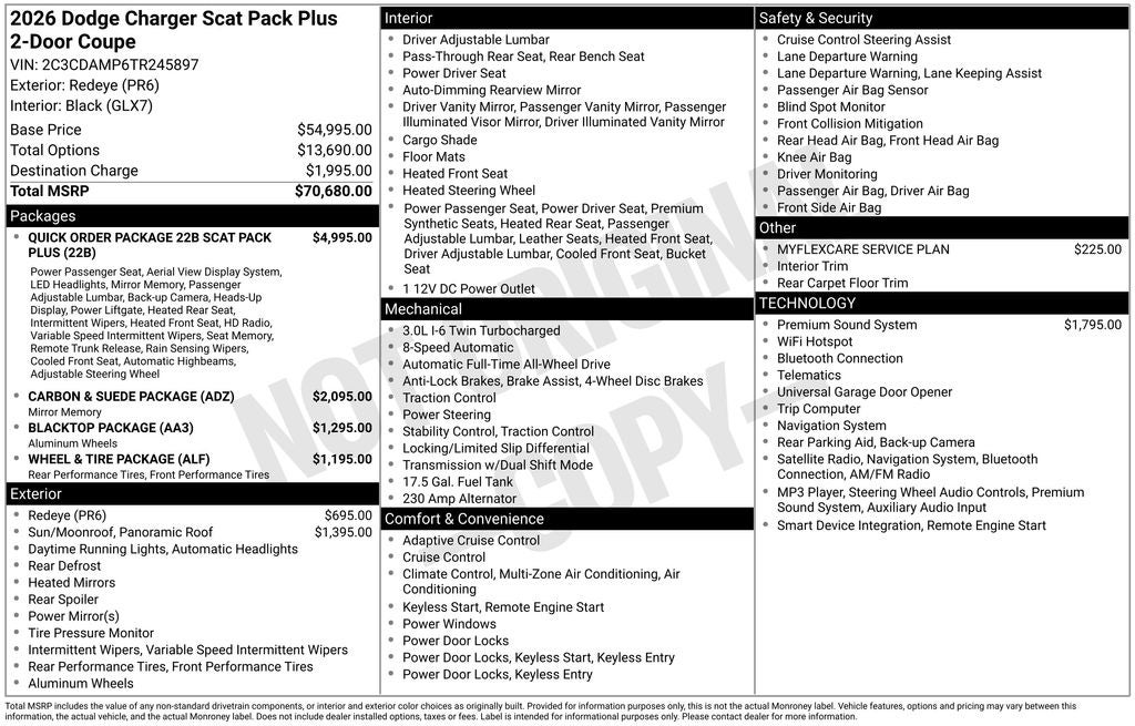 2026 Dodge Charger Scat Pack Plus
