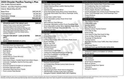 2020 Chrysler Pacifica Touring L Plus