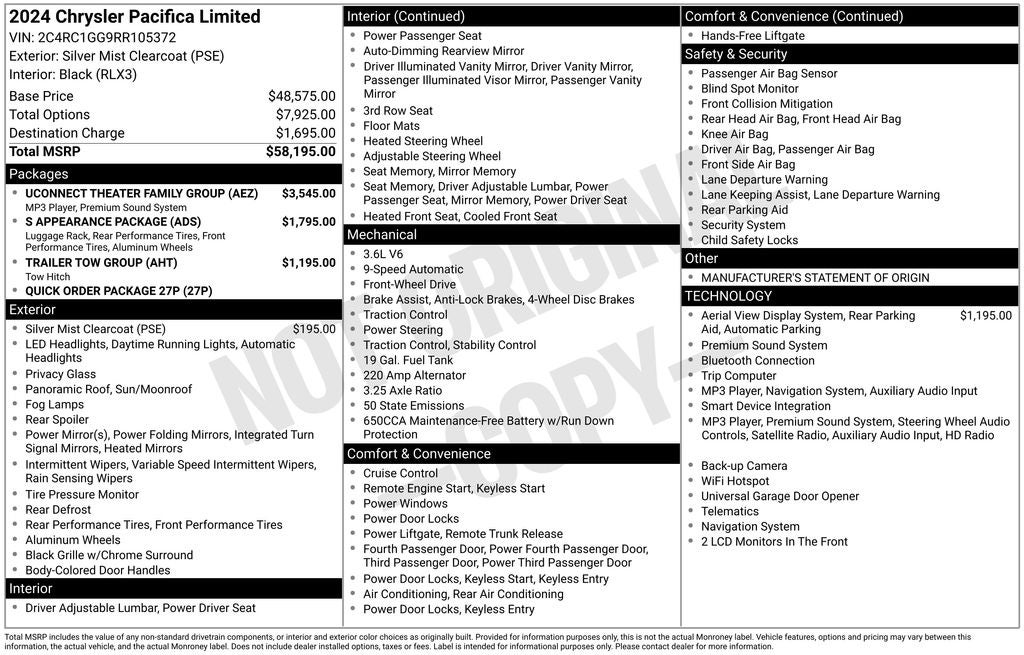 2024 Chrysler Pacifica Limited