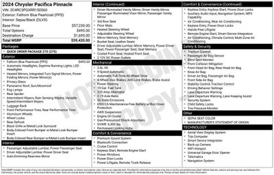 2024 Chrysler Pacifica Pinnacle