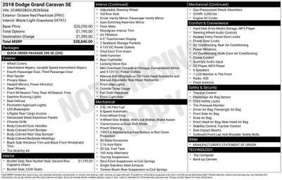 2018 Dodge Grand Caravan SE