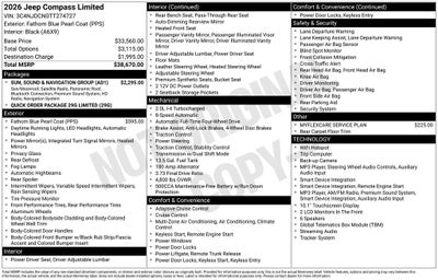 2026 Jeep Compass Limited