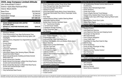 2026 Jeep Compass Limited