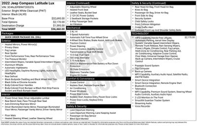 2022 Jeep Compass Latitude Lux