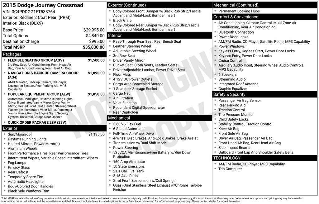 2015 Dodge Journey Crossroad